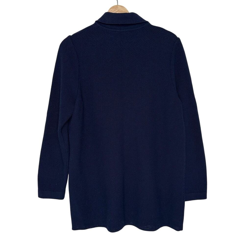 Saint James 100% Wool Long Cardigan Navy 10 - Picture 3 of 10